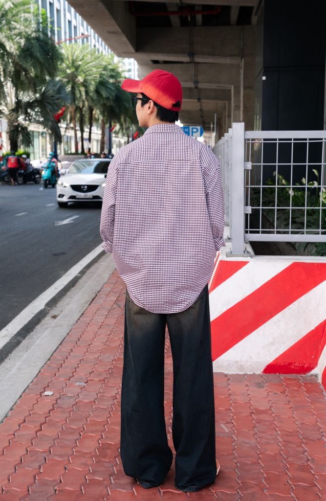  Áo Sơ Mi Tay Dài Cotton Caro Form Oversize 2311024 