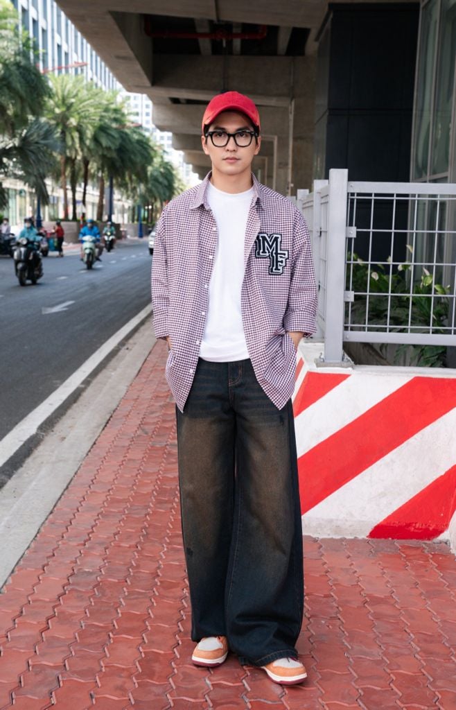  Áo Sơ Mi Tay Dài Cotton Caro Form Oversize 2311024 