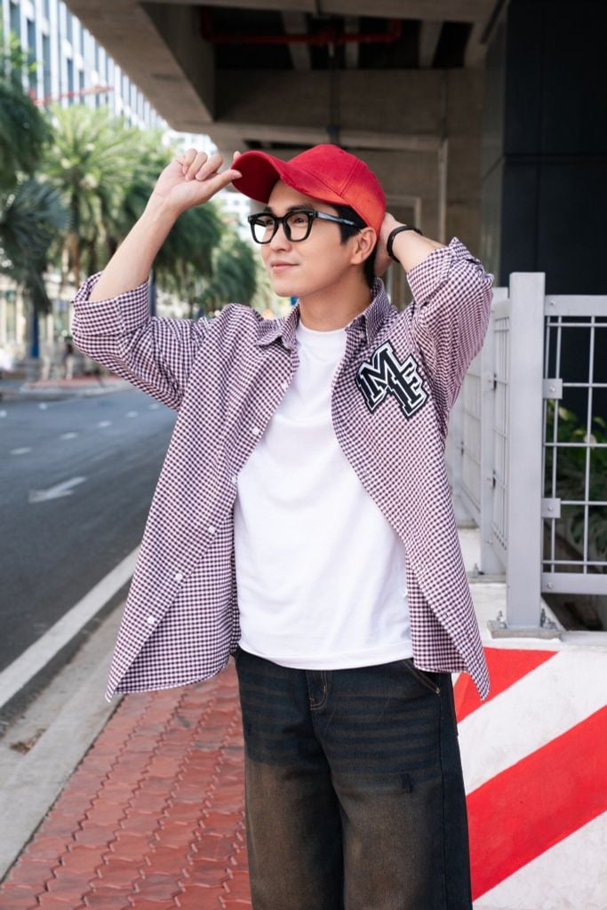  Áo Sơ Mi Tay Dài Cotton Caro Form Oversize 2311024 