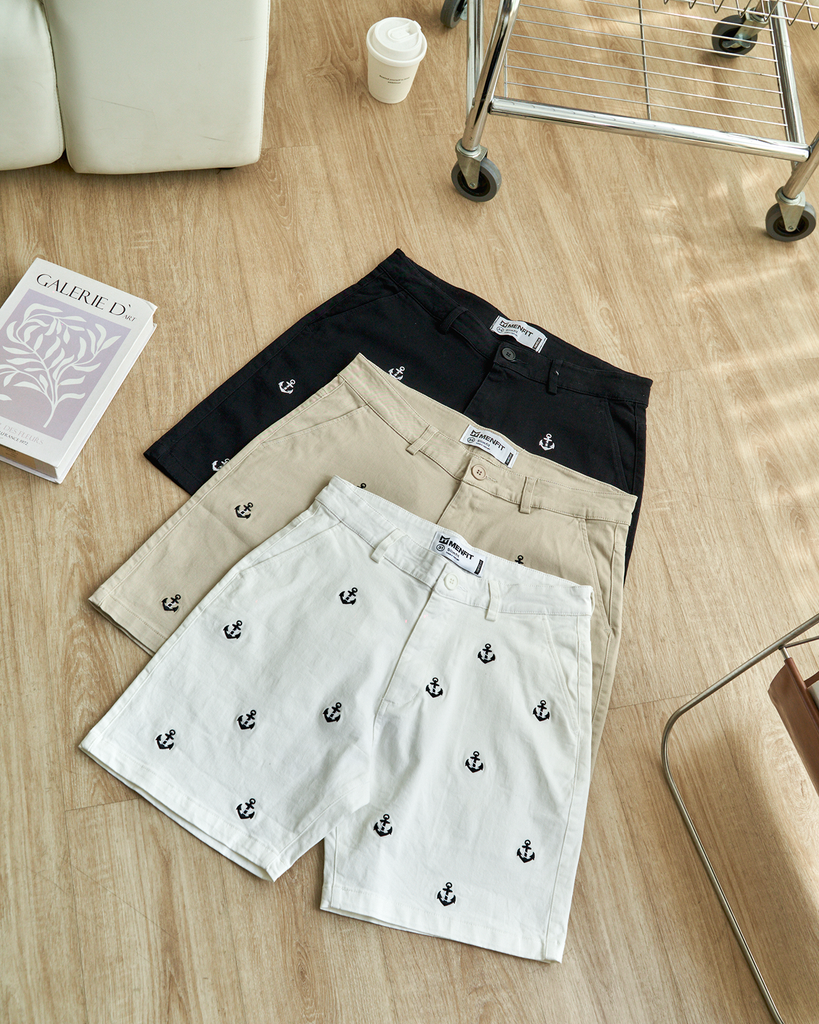  Quần Short Cotton Thêu Form Slimfit 2409002 