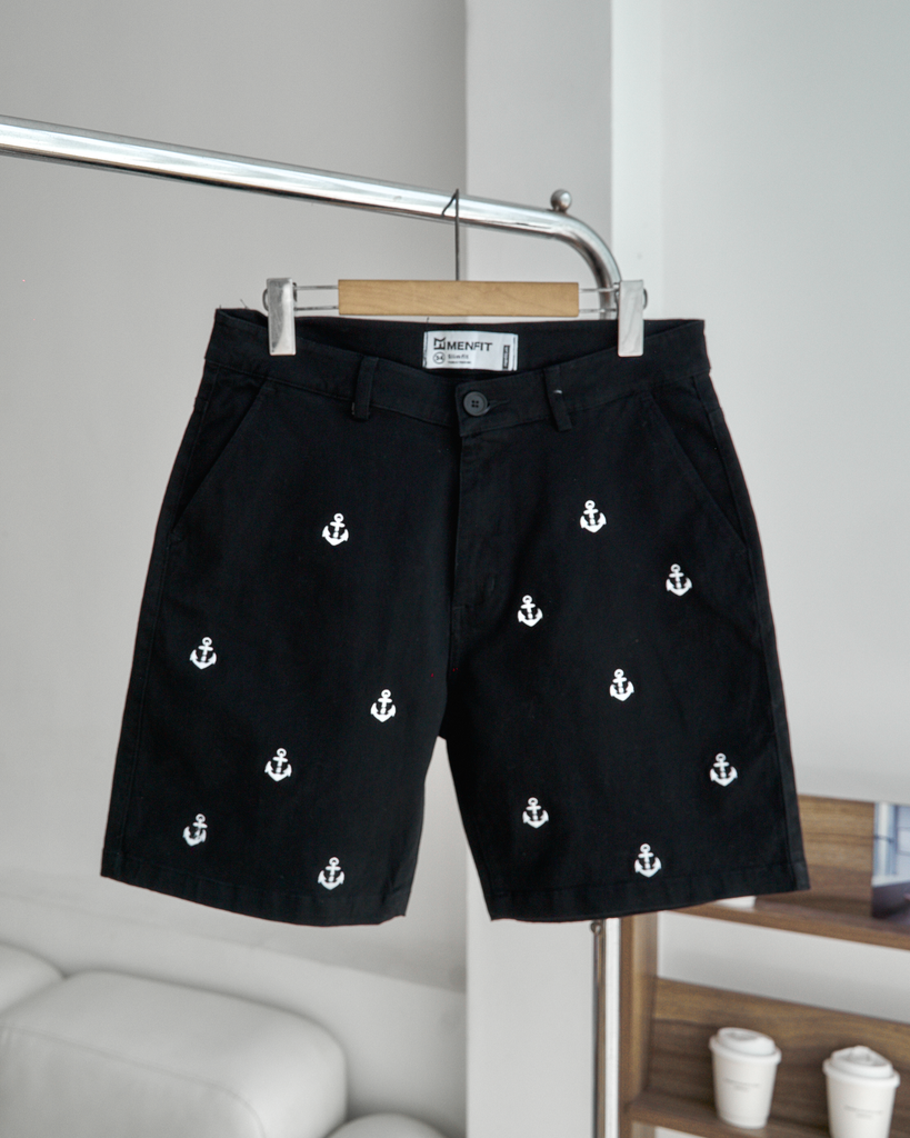  Quần Short Cotton Thêu Form Slimfit 2409002 