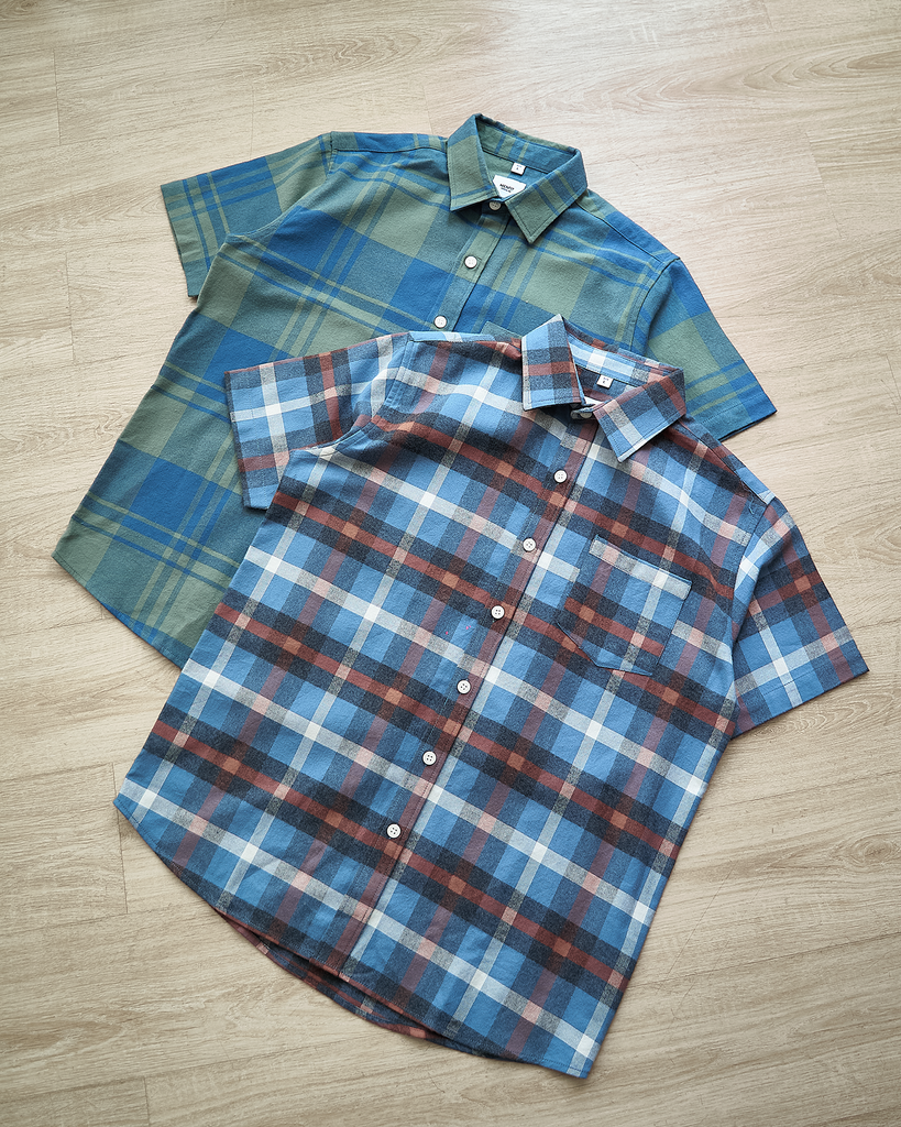  Áo Sơ Mi Tay Ngắn Cotton Caro Form Regular 2412004 