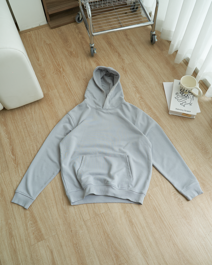  Áo Bộ Hoodie Cotton Trơn Form Regular 2412012 AB 