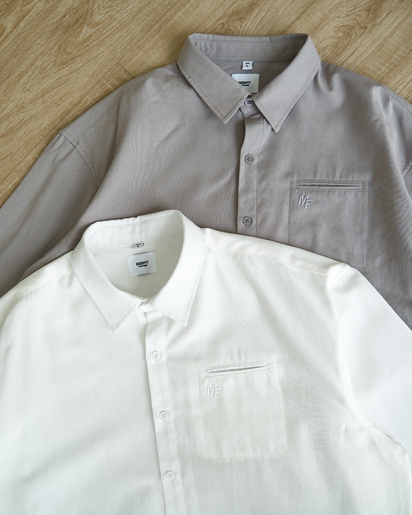  Áo Sơ Mi Tay Dài Cotton Thêu Form Oversize 2411012 