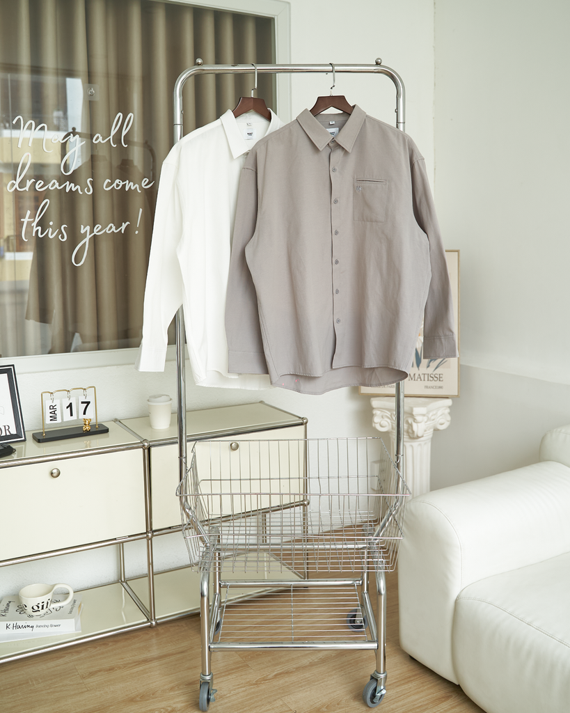  Áo Sơ Mi Tay Dài Cotton Thêu Form Oversize 2411012 