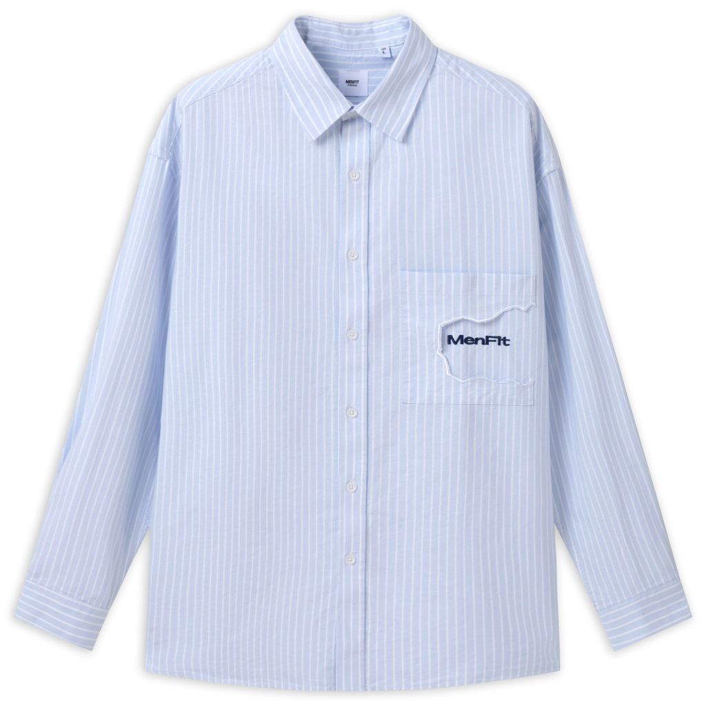  Áo Sơ Mi Tay Dài Cotton Sọc Dọc Form Oversize 2310014 