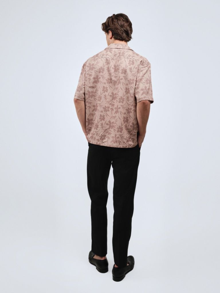  Áo Sơ Mi Tay Ngắn Cotton In Form Oversize 2409009 