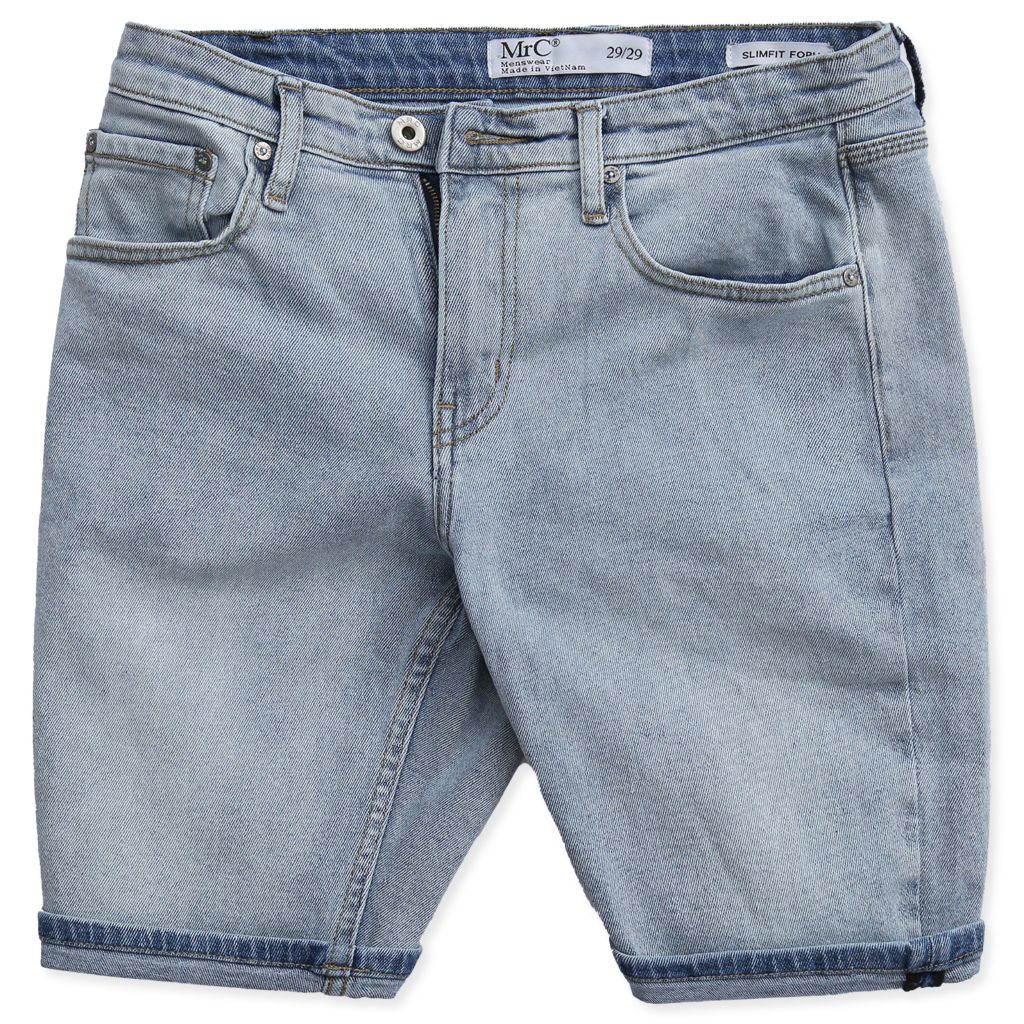  Quần Short Nam Denim Trơn Form Slimfit S393-SN 