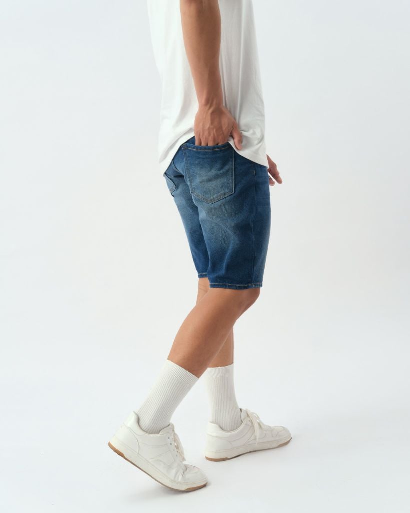  Quần Short Jean Denim Trơn Form Slimfit S411-SN 
