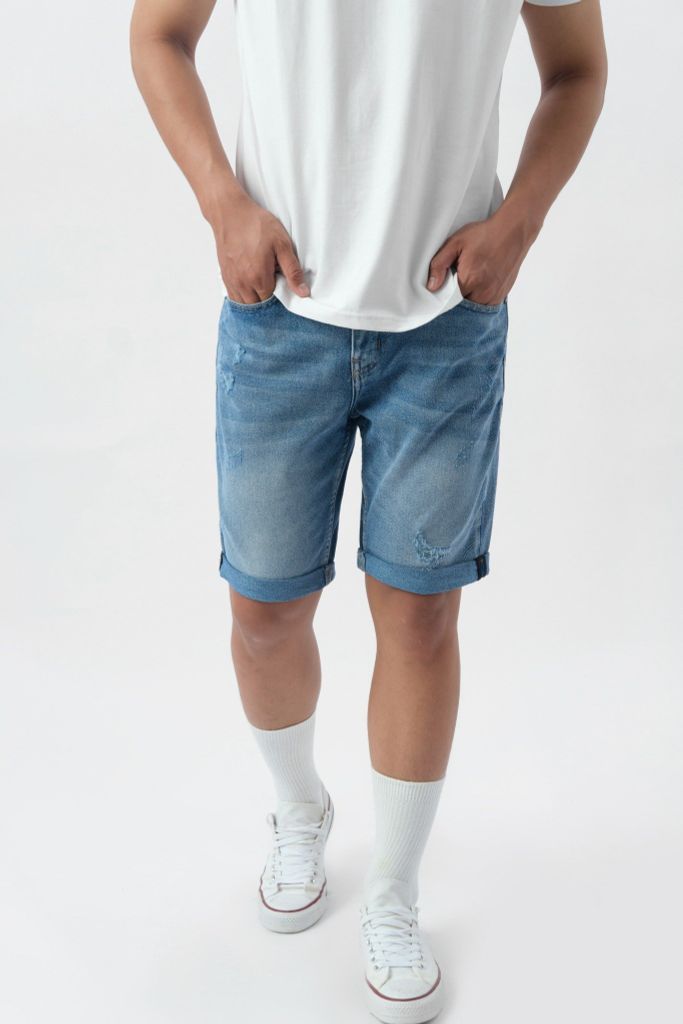  Quần Short Nam Denim Rách Form Slimfit S423-SN 