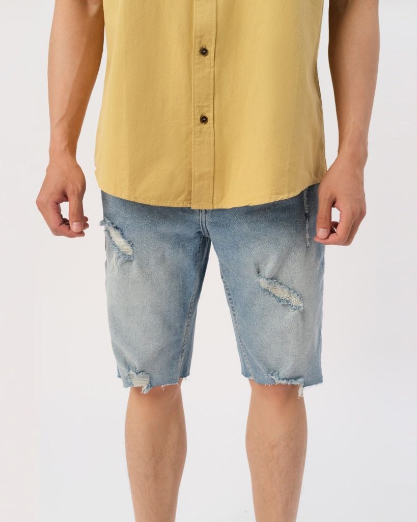  Quần Short Jean Denim Rách Form Slimfit S492-SN 
