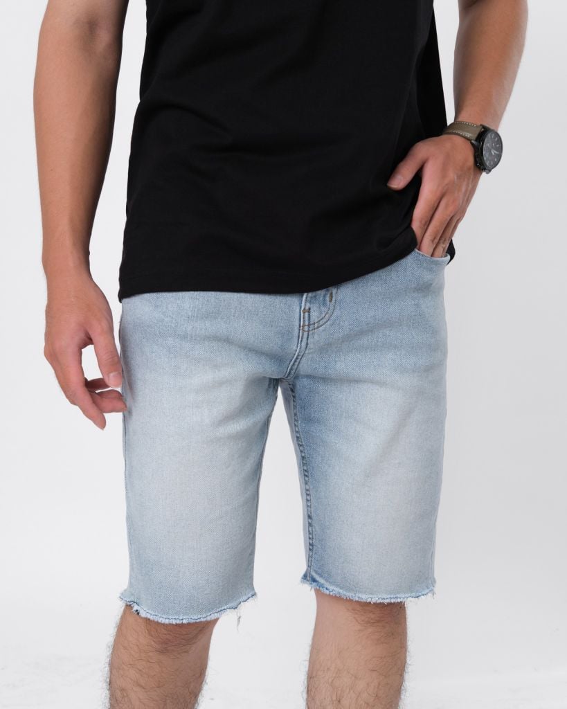  Quần Short Nam Denim Trơn Form Slimfit 502-SN 