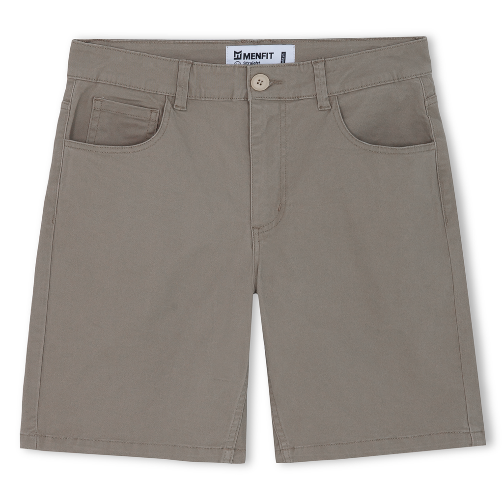  Quần Short Nam Khaki Trơn Form Straight 2402012 