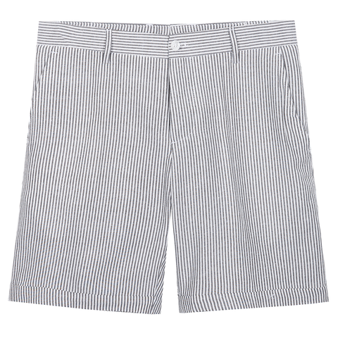 Quần Short Tây Cotton Sọc Form Regular 2311030