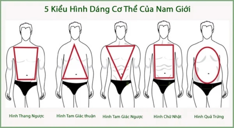 5 dáng người cơ bản của nam giới