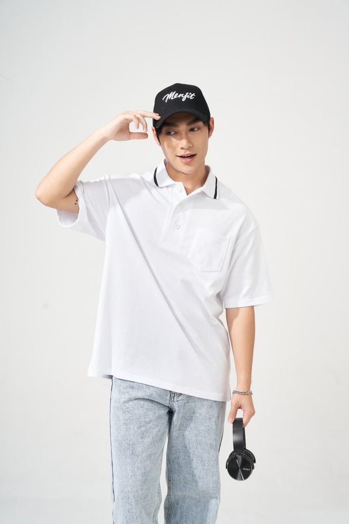  Áo Polo Nam Cotton Trơn Form Oversize 2209002 