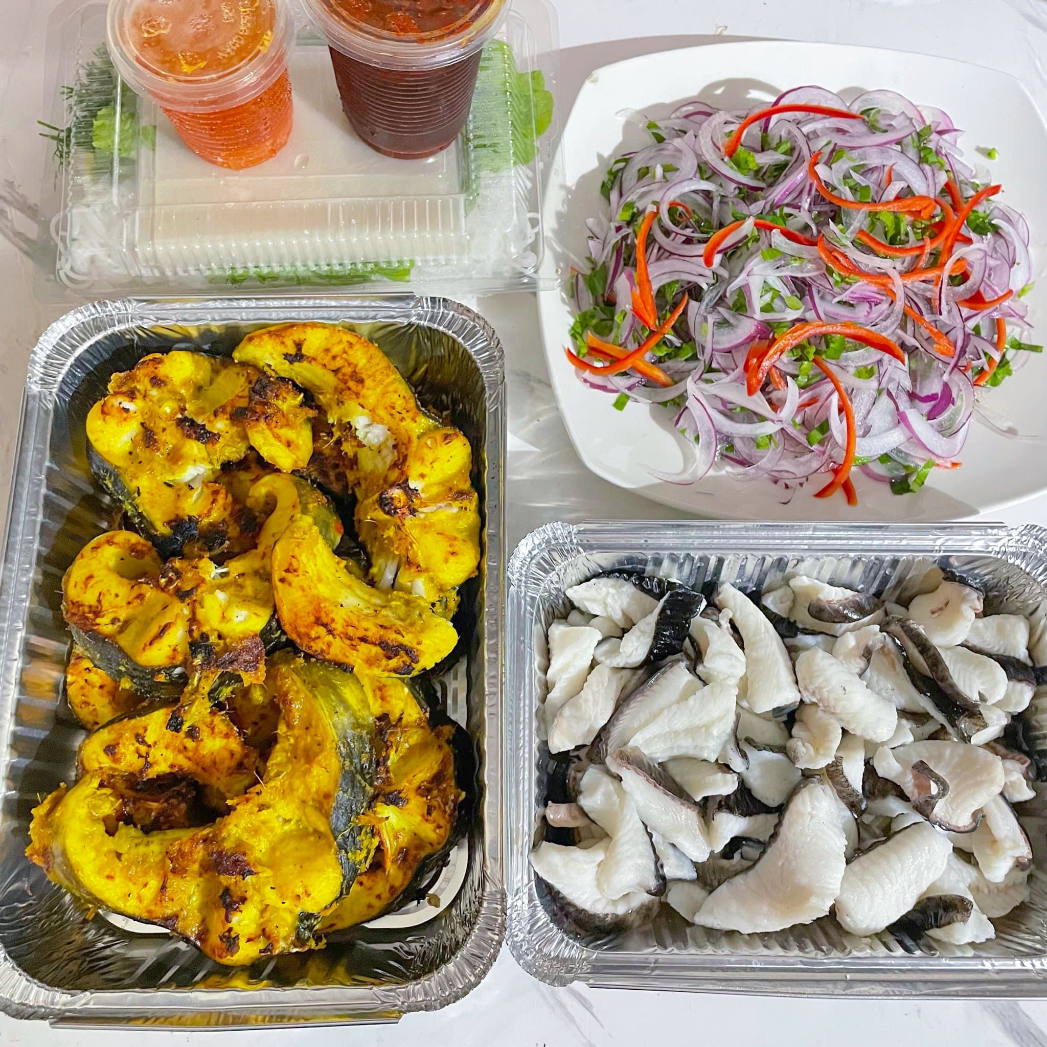  Cá Lăng Đuôi Đỏ Nướng Riềng Mẻ 