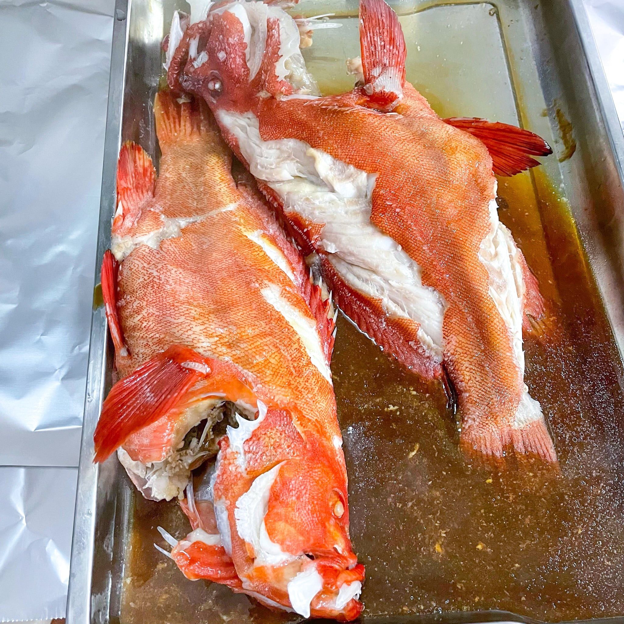  Cá Mú Đỏ Bớp (Cá Mú Bịp) Hấp Xì Dầu 