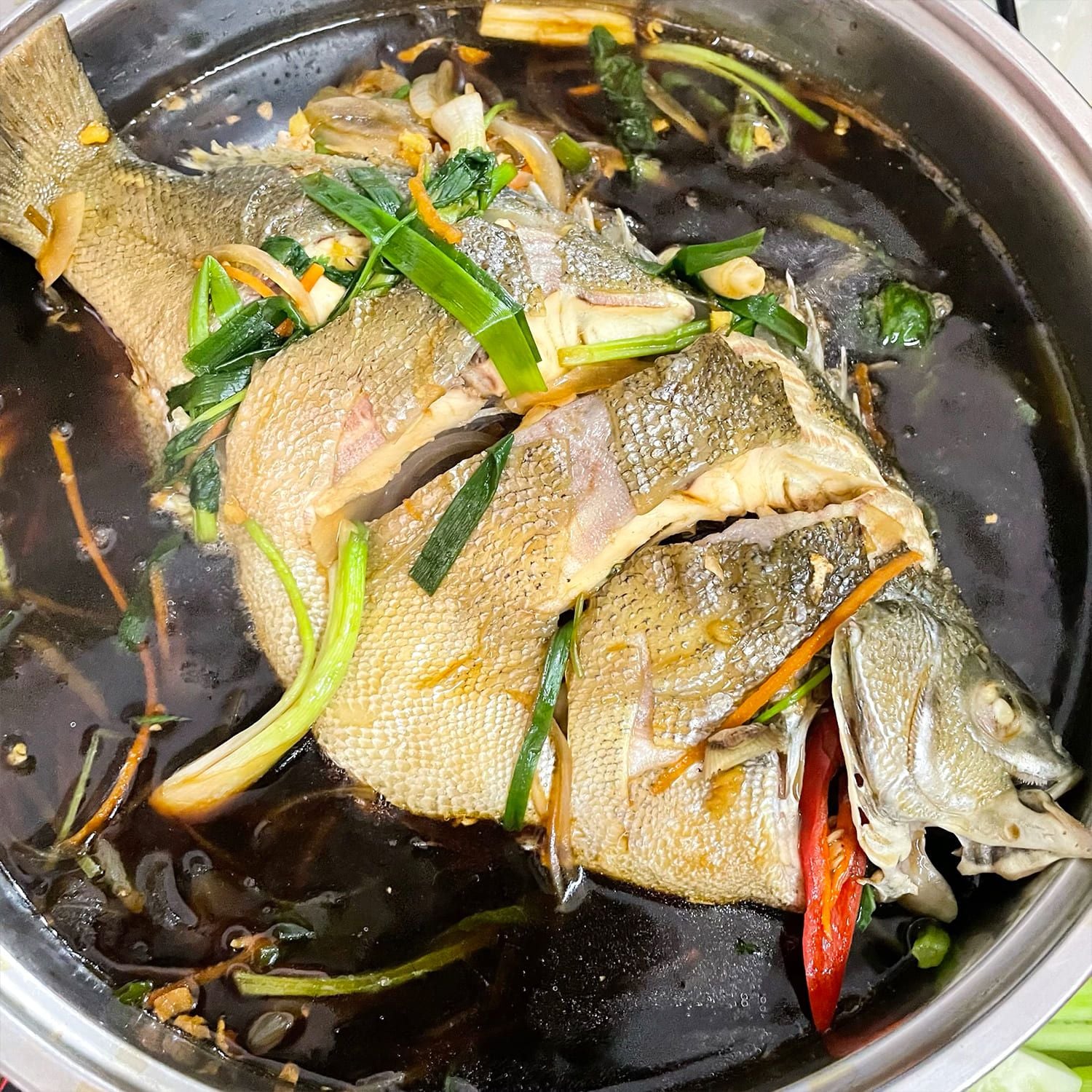  Cá Mú Úc Hấp Xì Dầu 