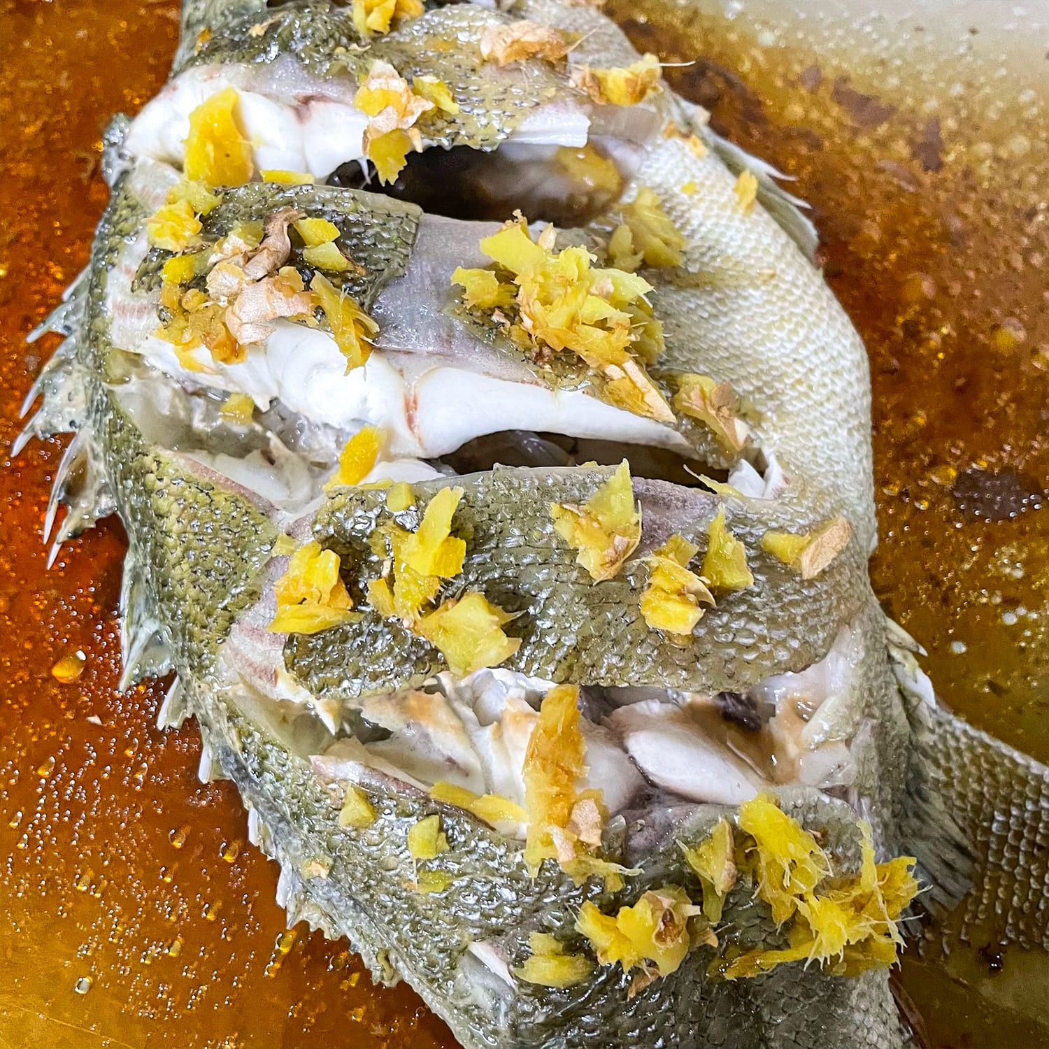  Cá Mú Úc Hấp Xì Dầu 