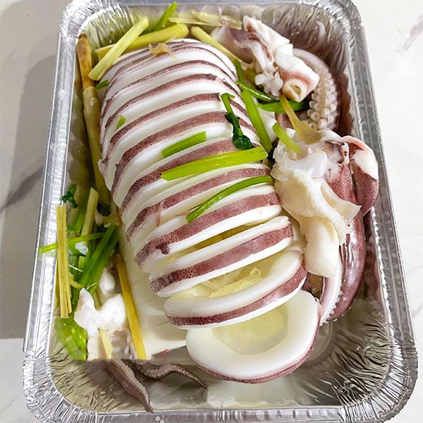  Mực Lá Mi Nơ Hấp Sả 