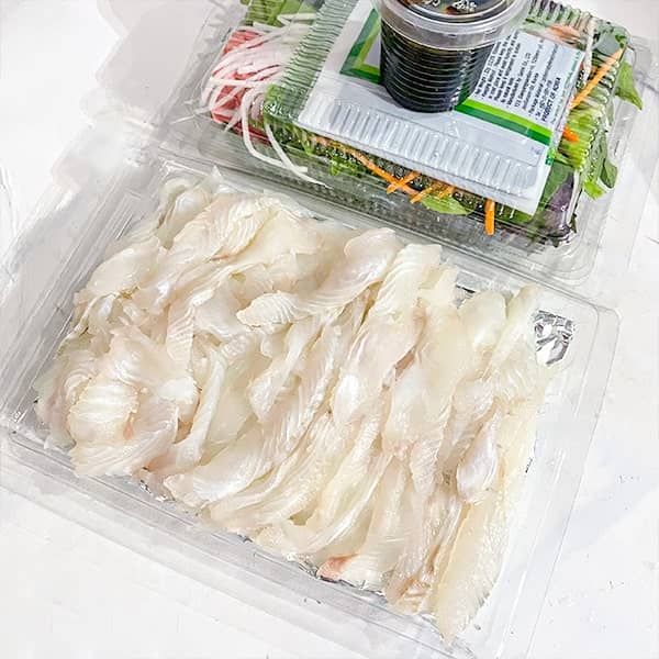  Sashimi Cá Bơn Nâu Hàn Quốc 