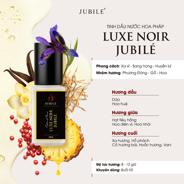 [Phiên bản đặc biệt] Luxe Noir Jubilé - Tinh Dầu Nước Hoa Cao Cấp Mini Size 3ml Lăn 