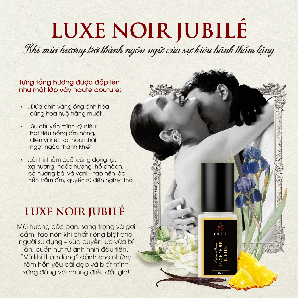  [Phiên bản đặc biệt] Luxe Noir Jubilé - Tinh Dầu Nước Hoa Cao Cấp Mini Size 3ml Lăn 
