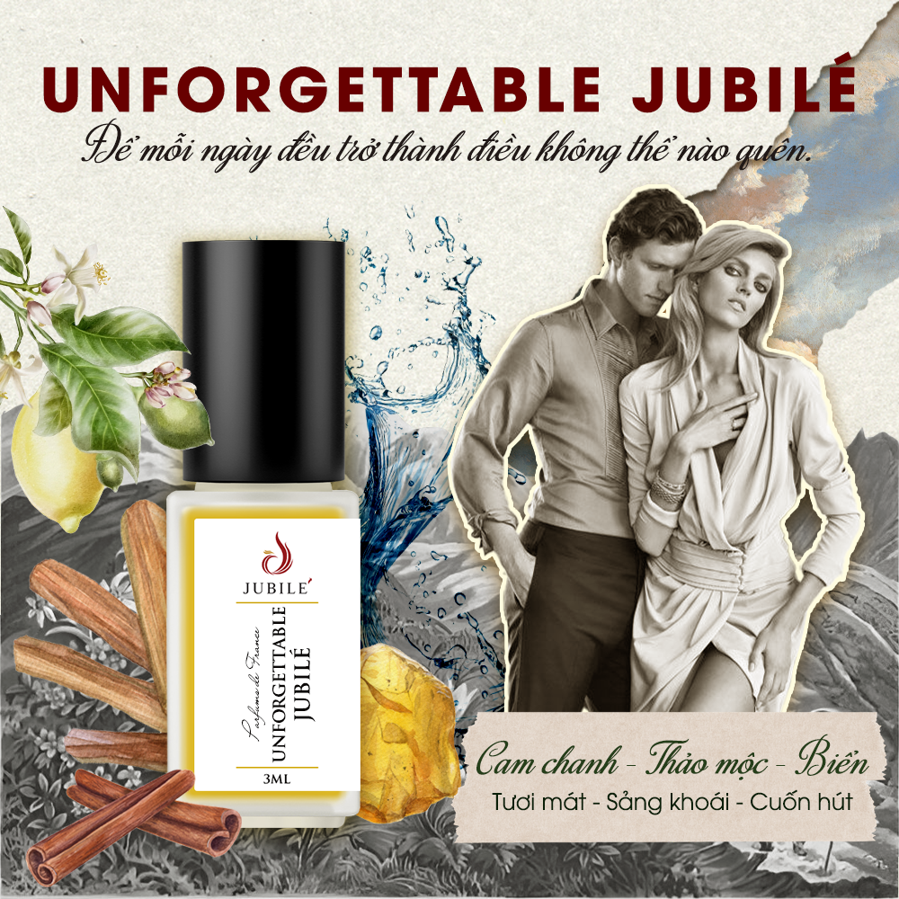  Unforgettable Jubilé - Tinh Dầu Nước Hoa Cao Cấp Mini Size 3ml Lăn 