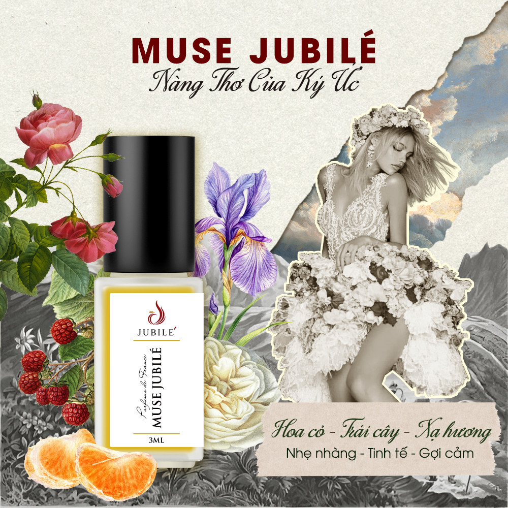  Muse by Jubilé - Tinh Dầu Nước Hoa Cao Cấp Mini Size 3ml Lăn 