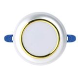  Đèn led downlight mặt cong viền vàng 7W đổi màu 