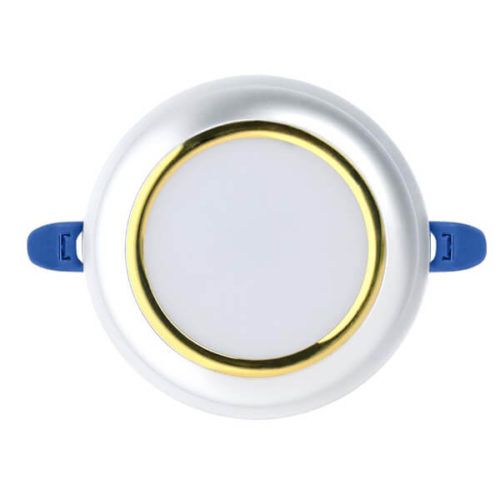  Đèn led downlight mặt cong viền vàng 7W 3000K 