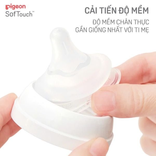 Bình sữa Pigeon PPSU Plus thế hệ III cổ rộng Howapipi (160ml/240ml)