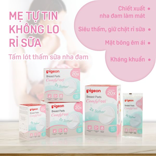 Tấm Lót Thất Sữa Nha Đam Pigeon 30 Miếng