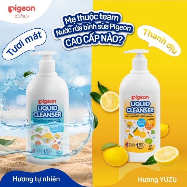 Nước Rửa Bình Sữa Pigeon Hương Yuzu (New 2022)