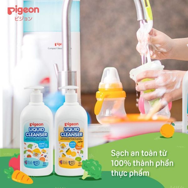 Nước Rửa Bình Sữa Pigeon Hương Tự Nhiên (NEW 2022)