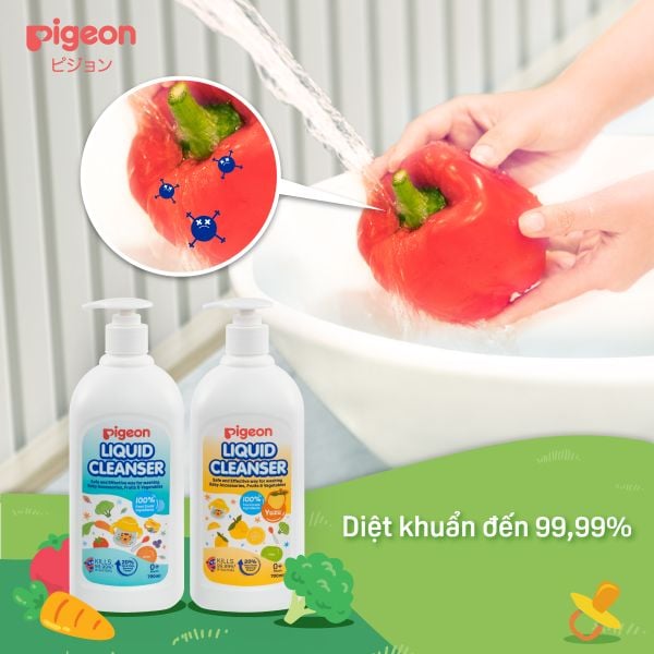 Nước Rửa Bình Sữa Pigeon Hương Tự Nhiên (NEW 2022)