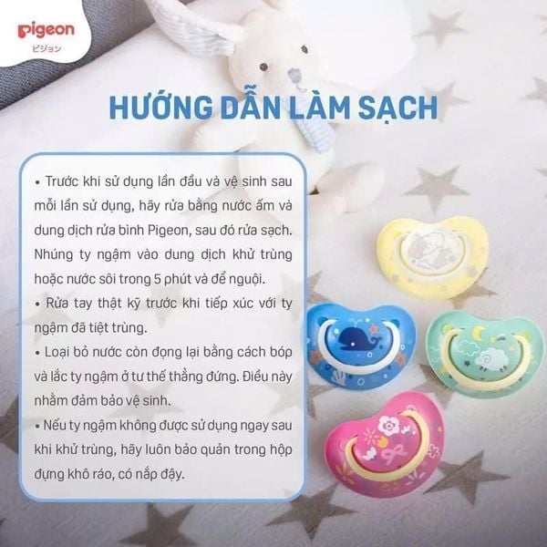 Ty ngậm đơn Funfriends Pigeon nhiều hoạ tiết - Size ( S/M/L) - Phiên bản mới 2024