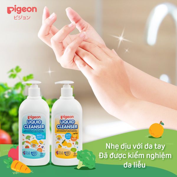 Nước Rửa Bình Sữa Pigeon Hương Yuzu (New 2022)
