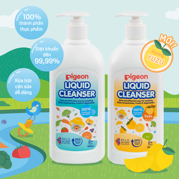 Nước Rửa Bình Sữa Pigeon Hương Tự Nhiên (NEW 2022)