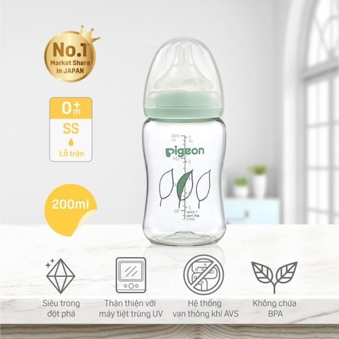 Bình sữa Pigeon T-Ester Plus – Chiếc Lá 200ml/300ml