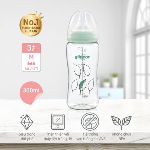 Bình sữa Pigeon T-Ester Plus – Chiếc Lá 200ml/300ml