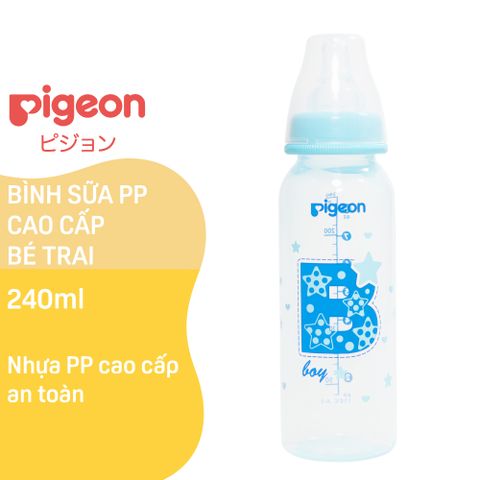 Bình sữa Pigeon PP Cao cấp Bé trai 240 ml