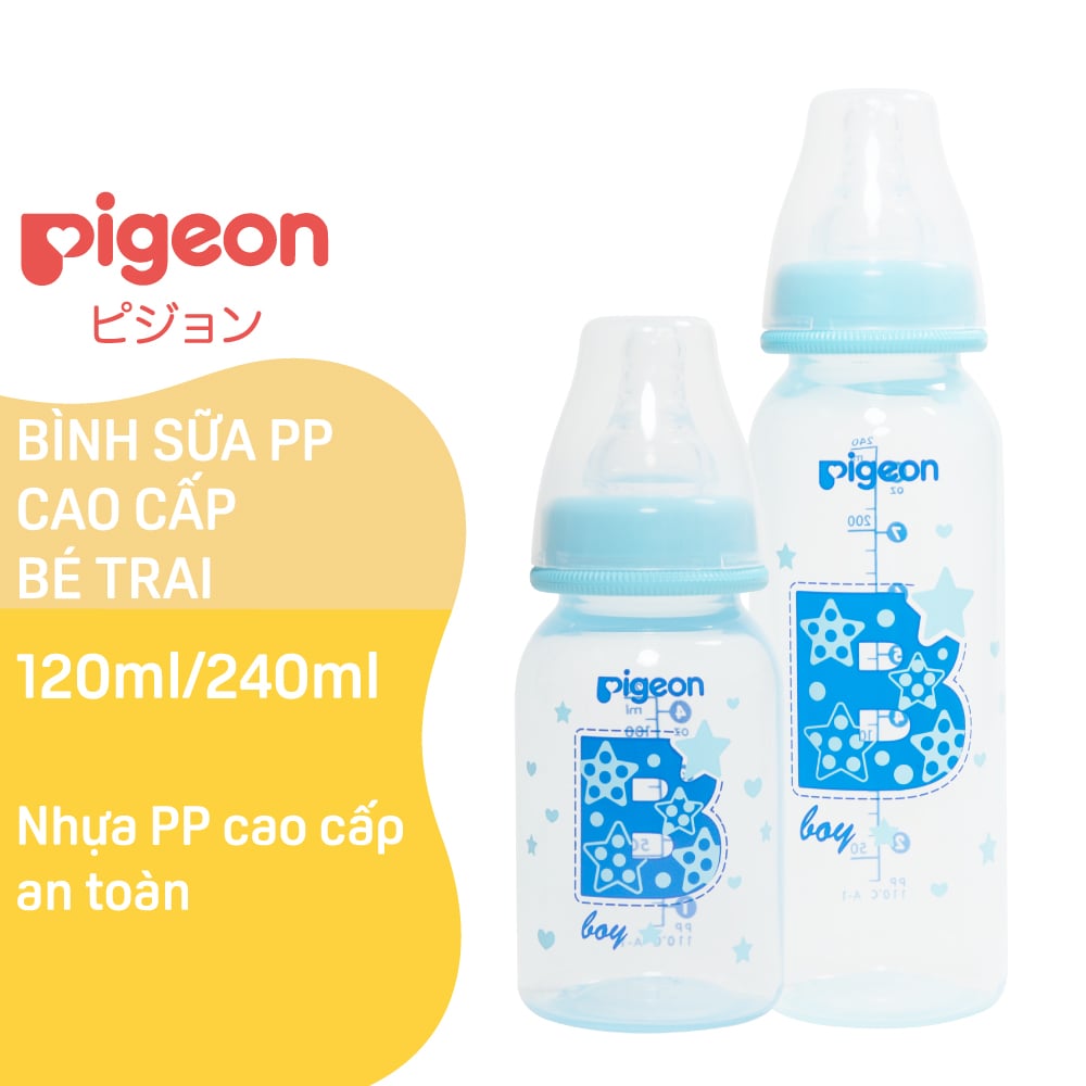 Bình sữa Pigeon PP Cao cấp Bé trai 240 ml