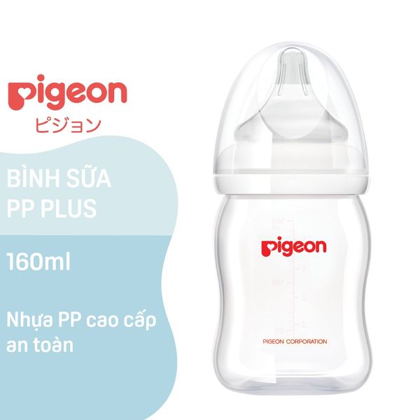 Bình sữa Pigeon PP Plus 160 ml (HSD:12/2023)