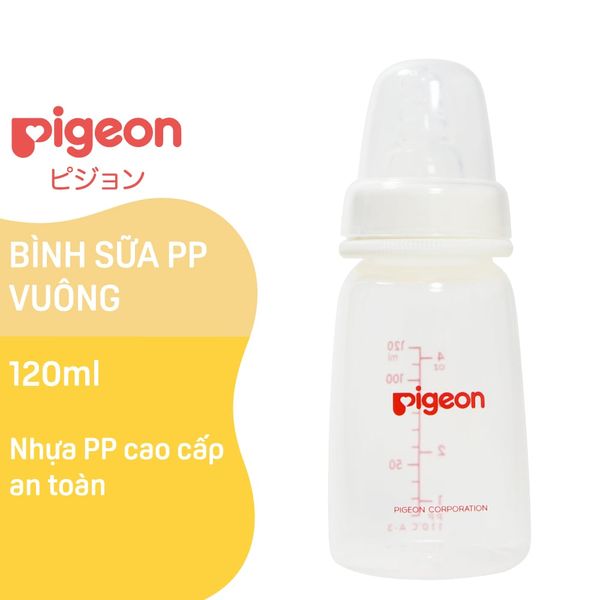 Bình sữa Pigeon PP vuông 120 ml