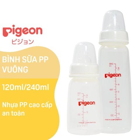 Bình sữa Pigeon PP vuông 120 ml