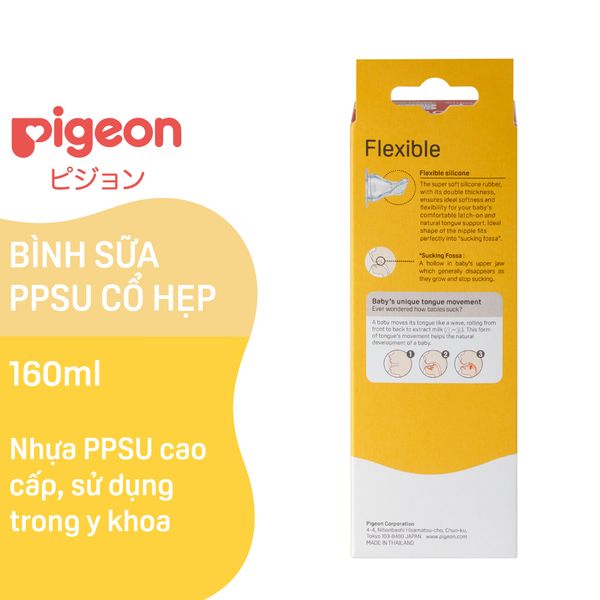 Bình sữa Pigeon PPSU Cổ hẹp 160 ml