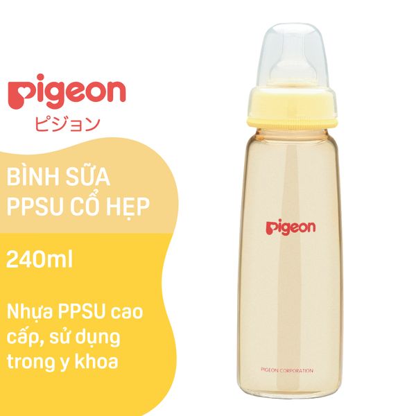 Bình sữa Pigeon PPSU Cổ hẹp 240 ml