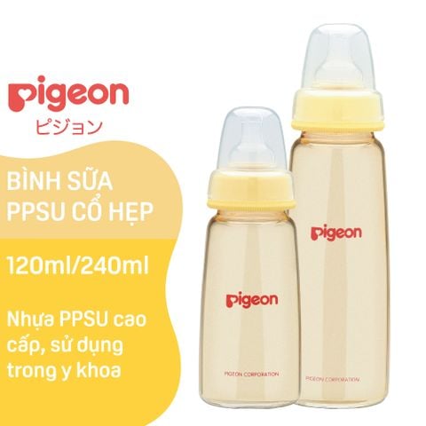 Bình sữa Pigeon PPSU Cổ hẹp 240 ml